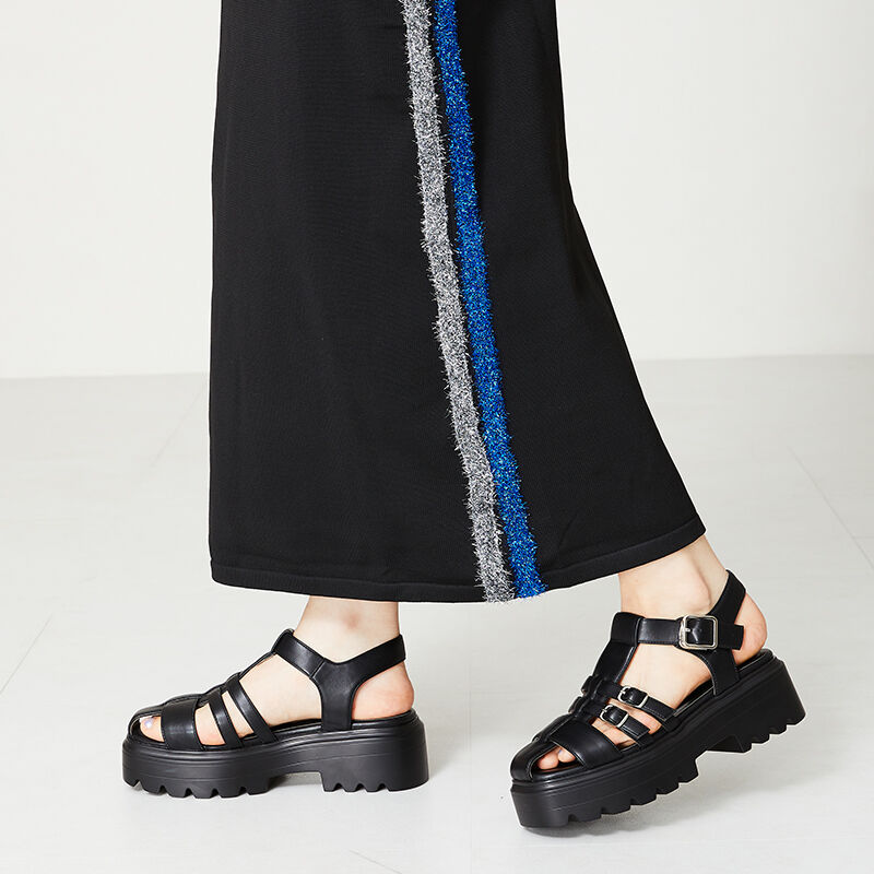 ORiental TRaffic「【アウトレット価格】厚底グルカサンダル/41223 トレンド 人気 売れてる」|サンダル|