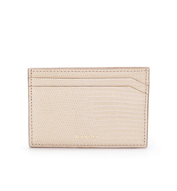 TOPKAPI 「イタリアンレザー リザード型押し パスケース LUCIA ルチア」|定期入れ|ペールベージュ