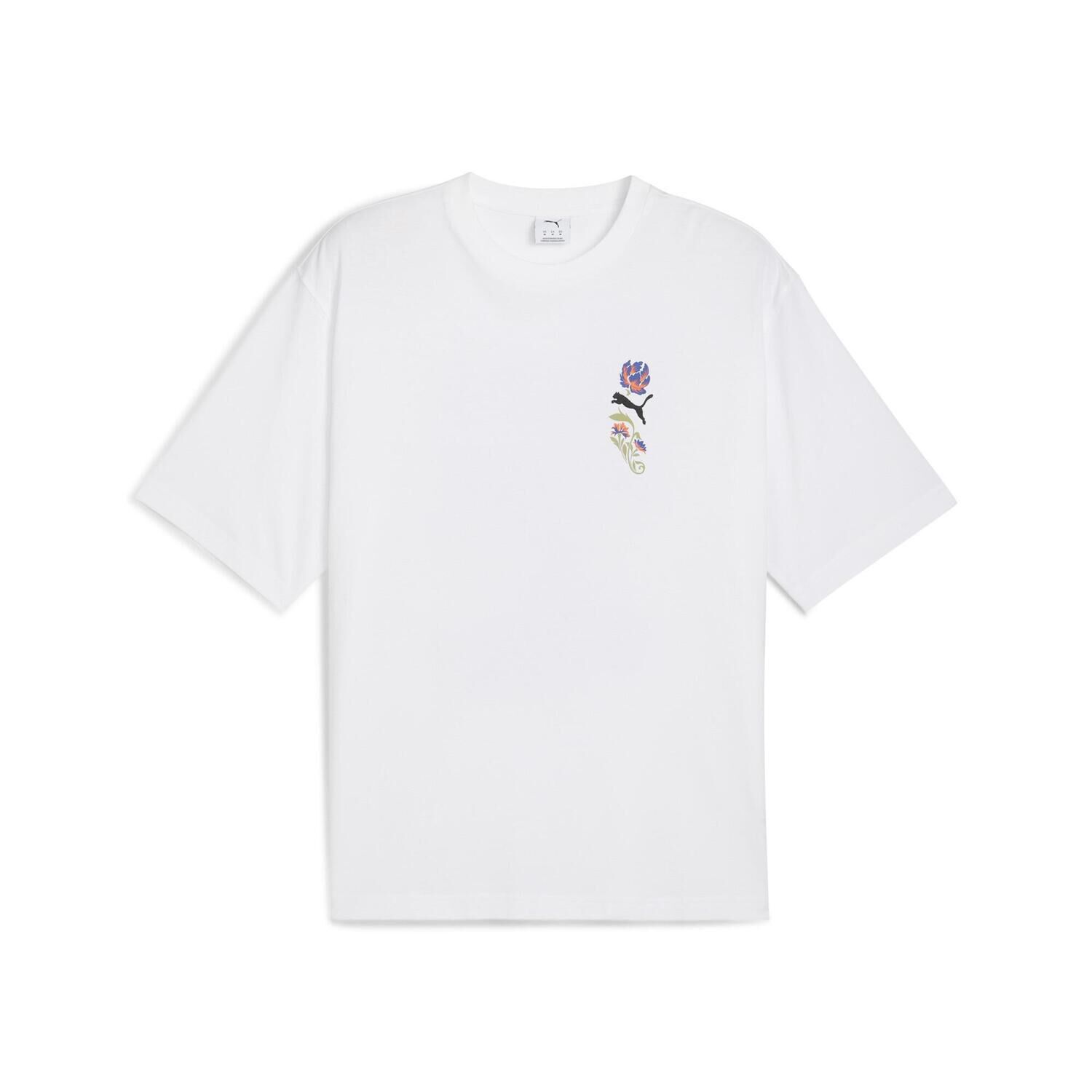 PUMA「【PUMA ｳｪｱ】M FLORALSPORT GRAPHICBOXY TEE」|Tシャツ・カットソー|ホワイト