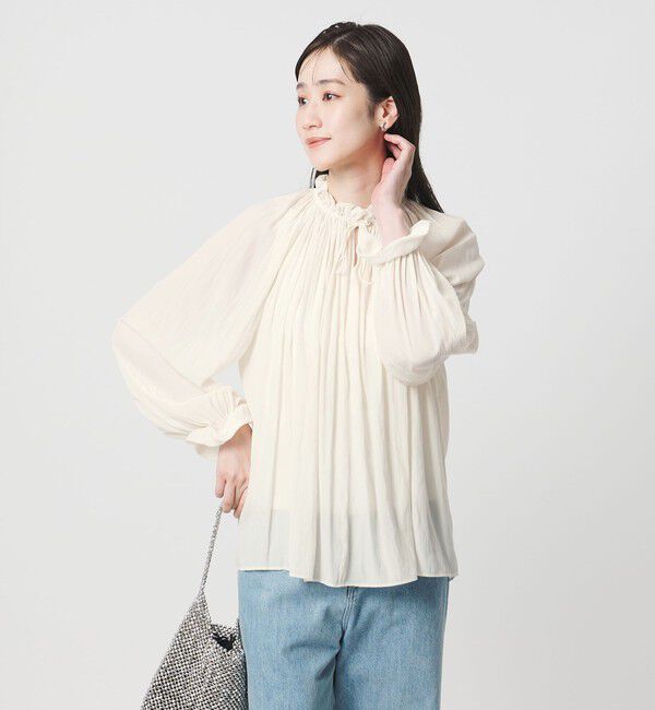 UNITED ARROWS「ボリュームギャザー ブラウス ‐ウォッシャブル‐」|シャツ・ブラウス|