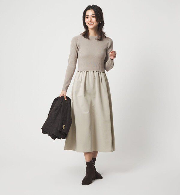 UNITED ARROWS green label relaxing「タフタ ドッキング ワンピース ウォッシャブル」|ワンピース|