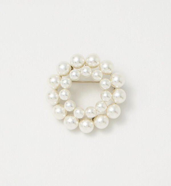 UNITED ARROWS green label relaxing「【WEB限定】サークル ブローチ」|ブローチ・コサージュ|OFF WHITE