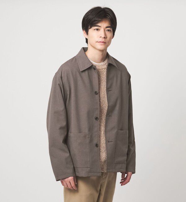 UNITED ARROWS green label relaxing「【WEB限定】ドライポリエステル カバーオール -吸水速乾-」|ブルゾン・スタジャン|DK.BROWN
