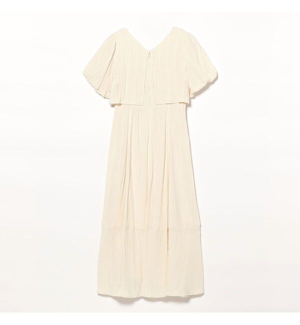 Ray BEAMS 「ジャカード スクエアネック パフスリーブ ワンピース」|ワンピース|