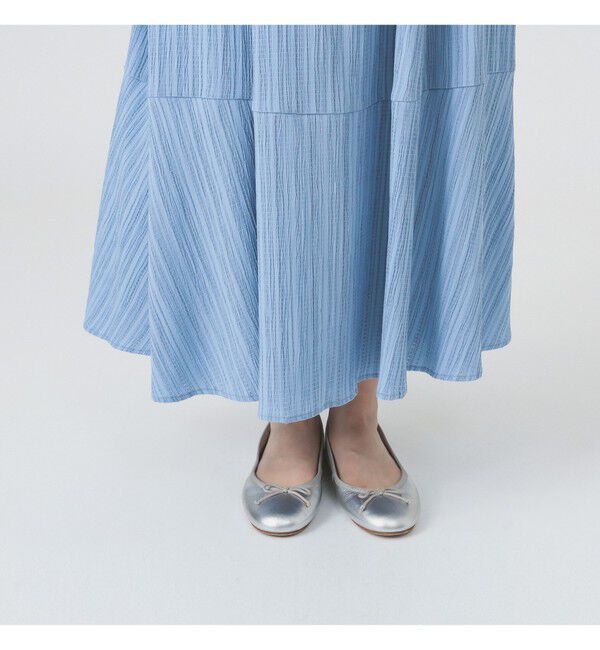 Ray BEAMS 「ジャカード スクエアネック パフスリーブ ワンピース」|ワンピース|