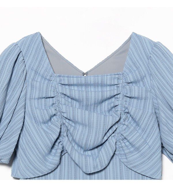 Ray BEAMS 「ジャカード スクエアネック パフスリーブ ワンピース」|ワンピース|