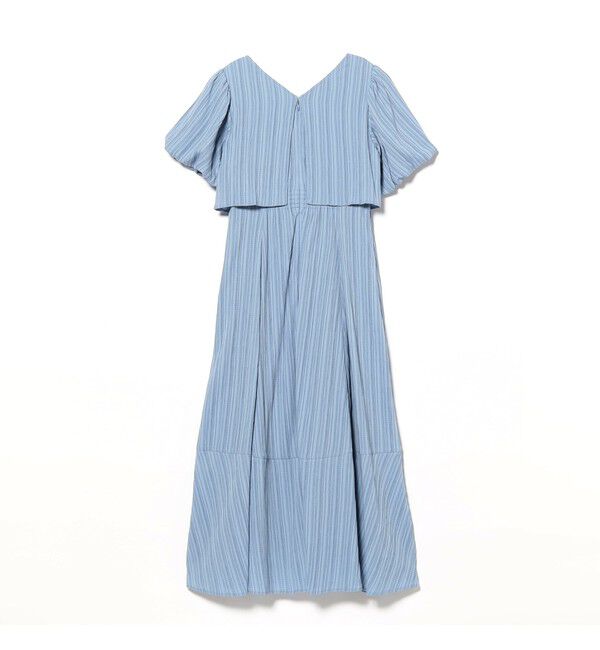 Ray BEAMS 「ジャカード スクエアネック パフスリーブ ワンピース」|ワンピース|