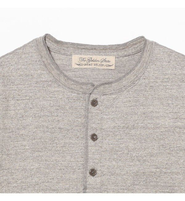 BEAMS PLUS「【別注】REMI RELIEF / Henley Neck Pocket T-shirt Heather Grey」|Tシャツ・カットソー|