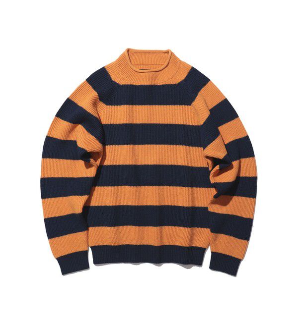 BEAMS PLUS「Hi-neck Rib Stitch Stripe」|ニット・セーター|