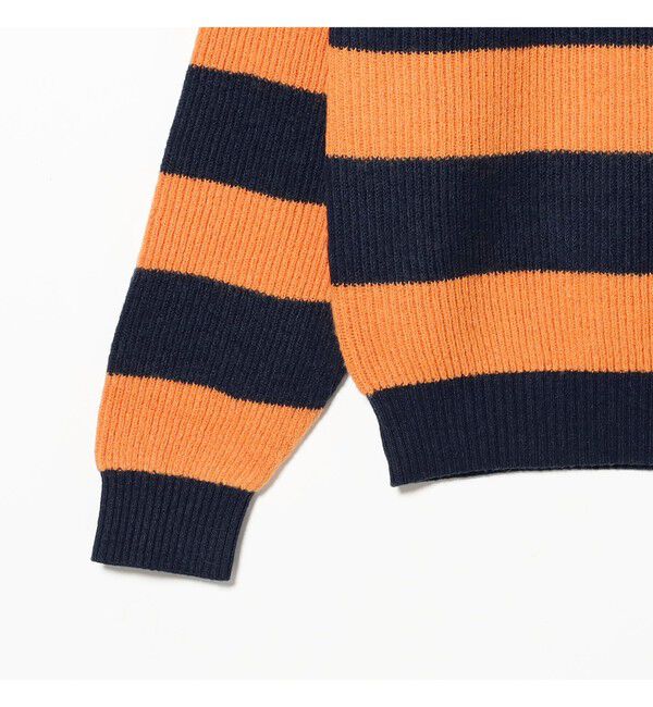 BEAMS PLUS「Hi-neck Rib Stitch Stripe」|ニット・セーター|