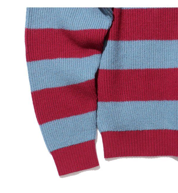 BEAMS PLUS「Hi-neck Rib Stitch Stripe」|ニット・セーター|