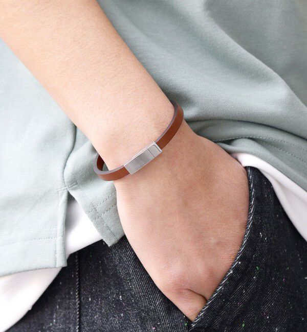 SHIPS any「SHIPS any: レザー マグネット ブレスレット 2◇」|ブレスレット・バングル|ブラウン