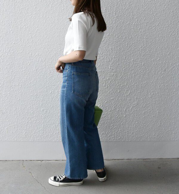 SHIPS any「SHIPS any:〈洗濯機可能〉テレコ リブ ハーフスリーブ TEE」|Tシャツ・カットソー|