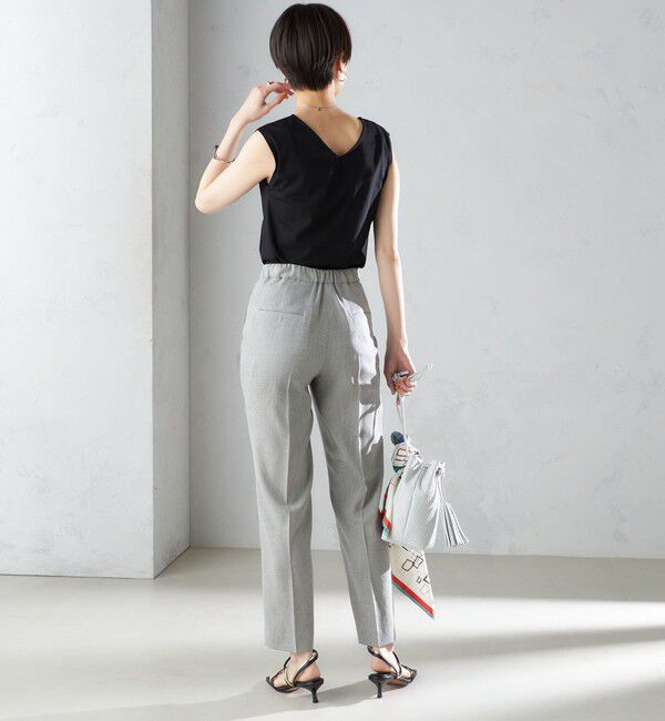 SHIPS for women「〈接触冷感/手洗い可能〉トリアセテート混 テーパード パンツ（セットアップ対応）◇」|その他|