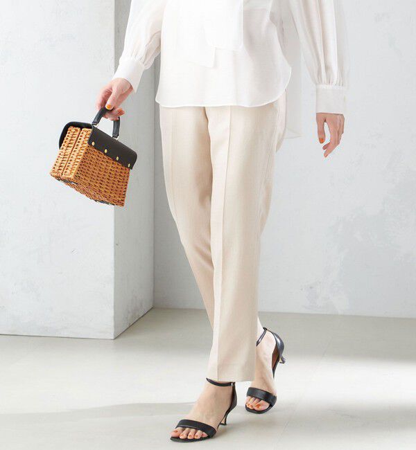 SHIPS for women「〈接触冷感/手洗い可能〉トリアセテート混 テーパード パンツ（セットアップ対応）◇」|その他|ベージュ