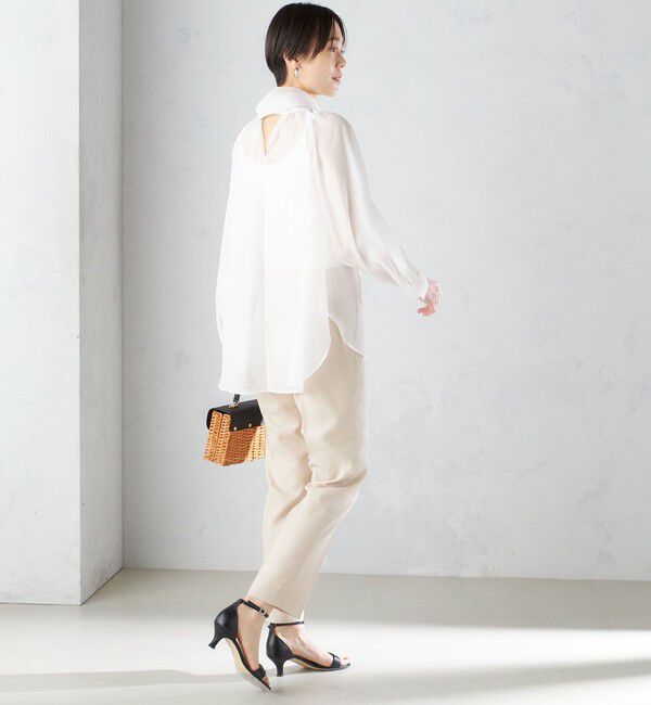 SHIPS for women「〈接触冷感/手洗い可能〉トリアセテート混 テーパード パンツ（セットアップ対応）◇」|その他|