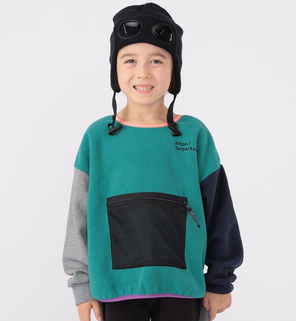 SHIPS KIDS「【SHIPS KIDS別注】THE PARK SHOP:115～145cm / マルチ フリース」|プルオーバー|