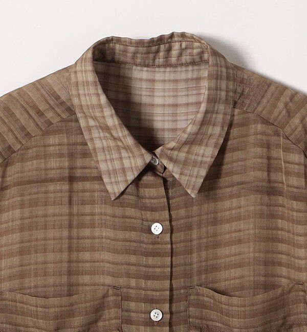 quaranciel「quaranciel:〈手洗い可能〉シアー チェック ノースリーブ シャツ」|シャツ・ブラウス|