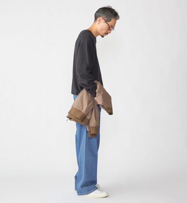 SHIPS「SHIPS:〈手洗い可能〉TEXBRID(R) コットン ウール ピケ クルーネック ニット」|ニット・セーター|