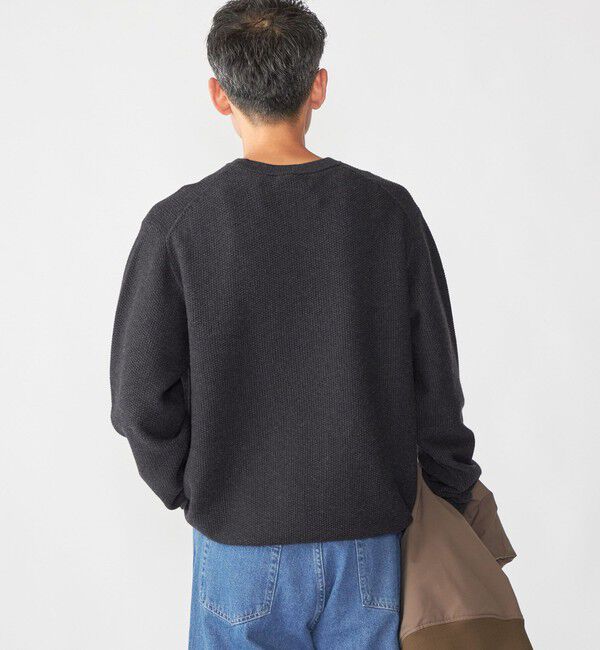 SHIPS「SHIPS:〈手洗い可能〉TEXBRID(R) コットン ウール ピケ クルーネック ニット」|ニット・セーター|