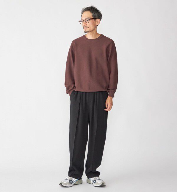 SHIPS「SHIPS:〈手洗い可能〉TEXBRID(R) コットン ウール ピケ クルーネック ニット」|ニット・セーター|