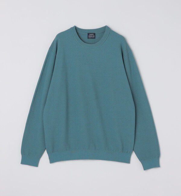 SHIPS「SHIPS:〈手洗い可能〉TEXBRID(R) コットン ウール ピケ クルーネック ニット」|ニット・セーター|