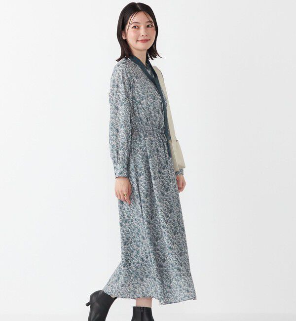 SHIPS Colors 「SHIPS Colors:〈手洗い可能〉MULHOUSE ボウタイ ワンピース◇」|ワンピース|グリーン