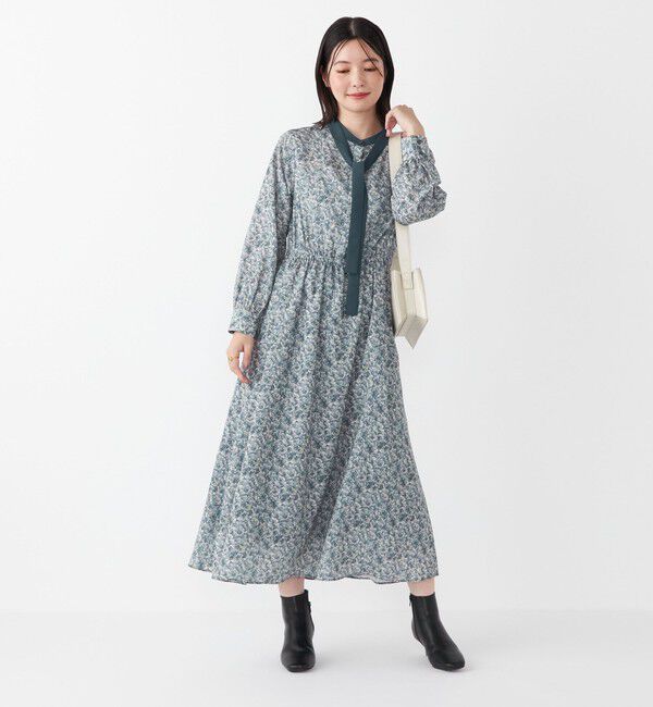 SHIPS Colors 「SHIPS Colors:〈手洗い可能〉MULHOUSE ボウタイ ワンピース◇」|ワンピース|