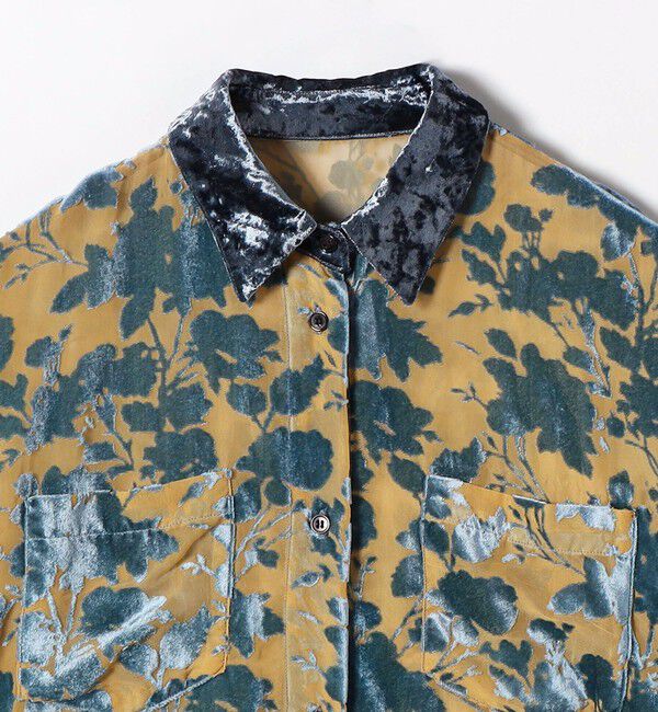 SHIPS any「SHIPS any:〈手洗い可能〉フラワー オパール シアー シャツ ブラウス」|シャツ・ブラウス|