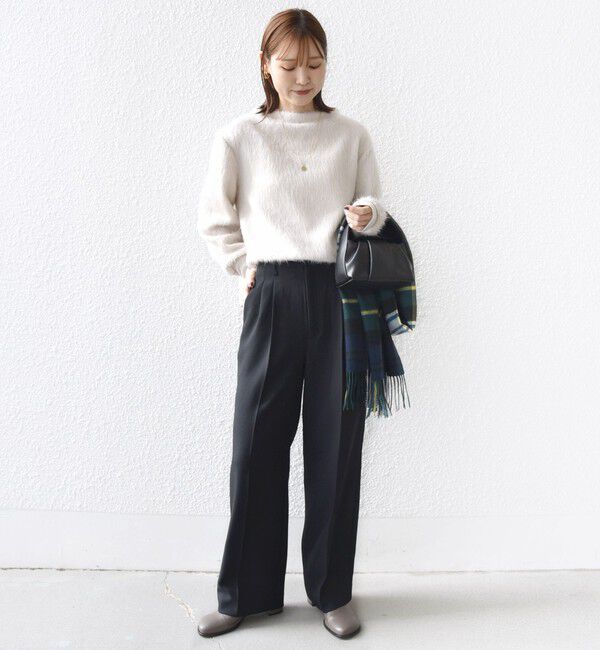 SHIPS for women「【WEB限定】〈手洗い可能〉バルフィー ロング シャギー ボトルネック プルオーバー」|ニット・セーター|