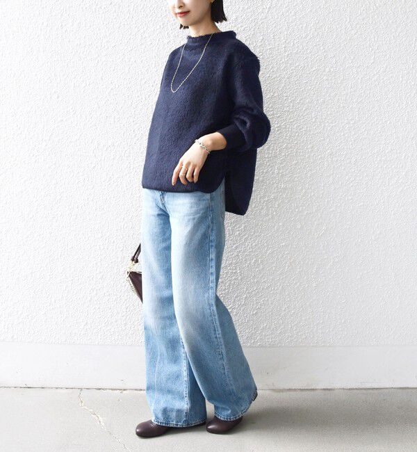 SHIPS for women「【WEB限定】〈手洗い可能〉バルフィー ロング シャギー ボトルネック プルオーバー」|ニット・セーター|