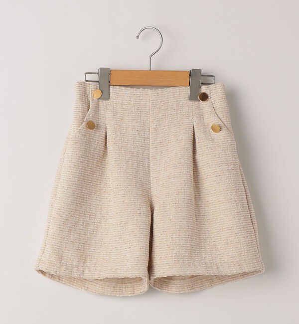 SHIPS KIDS「SHIPS KIDS:140～150cm / ツイード タック ショート パンツ」|その他|ナチュラル
