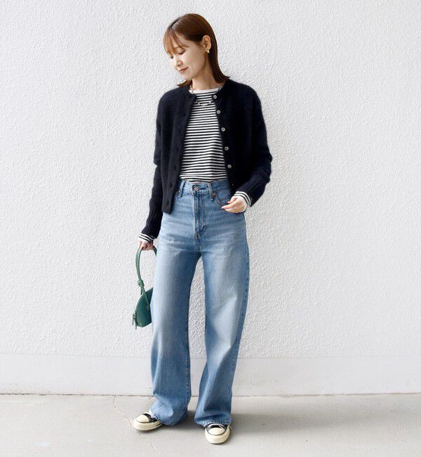 SHIPS for women「〈洗濯機可能〉ラメ クルーネック 長袖 ニット」|ニット・セーター|