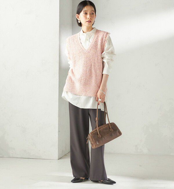 SHIPS for women「《予約》〈手洗い可能〉ミックスカラー Vネック プルオーバー」|ベスト・ジレ|