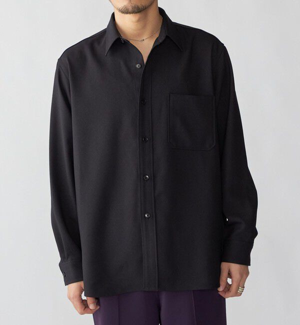 SHIPS「SHIPS: ハイブリッド ツイル シャツ アウター」|シャツ・ブラウス|ネイビー