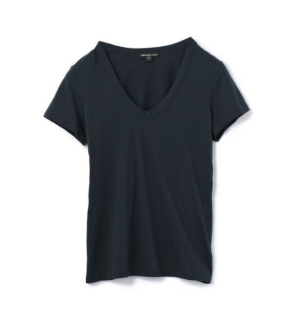 JAMES PERSE「リュクスジャージー スクープネックTシャツ WELJ3331」|Tシャツ・カットソー|68 ネイビー系