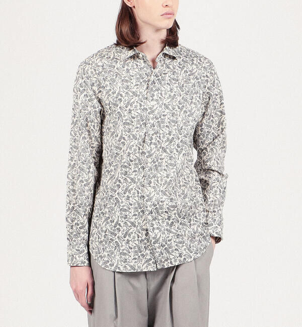 TOMORROWLAND MENS「コットンビエラ ペイズリープリント セミワイドカラーシャツ」|シャツ・ブラウス|