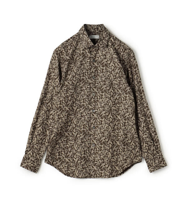 TOMORROWLAND MENS「コットンビエラ ペイズリープリント セミワイドカラーシャツ」|シャツ・ブラウス|48 ダークブラウン系