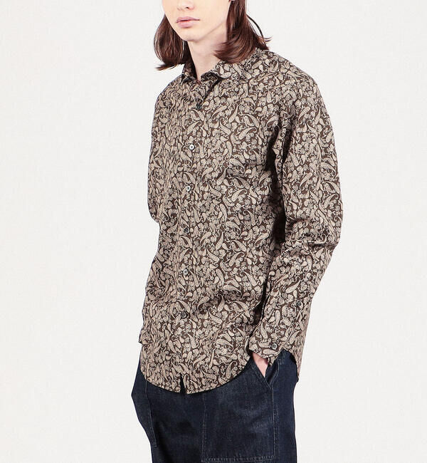 TOMORROWLAND MENS「コットンビエラ ペイズリープリント セミワイドカラーシャツ」|シャツ・ブラウス|