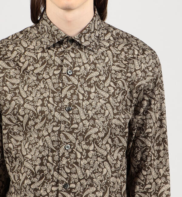 TOMORROWLAND MENS「コットンビエラ ペイズリープリント セミワイドカラーシャツ」|シャツ・ブラウス|