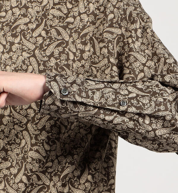 TOMORROWLAND MENS「コットンビエラ ペイズリープリント セミワイドカラーシャツ」|シャツ・ブラウス|