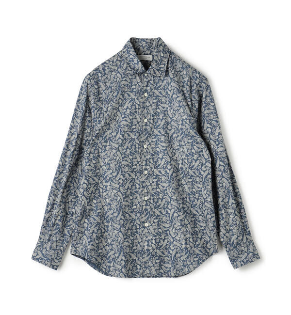TOMORROWLAND MENS「コットンビエラ ペイズリープリント セミワイドカラーシャツ」|シャツ・ブラウス|66 ブルー系