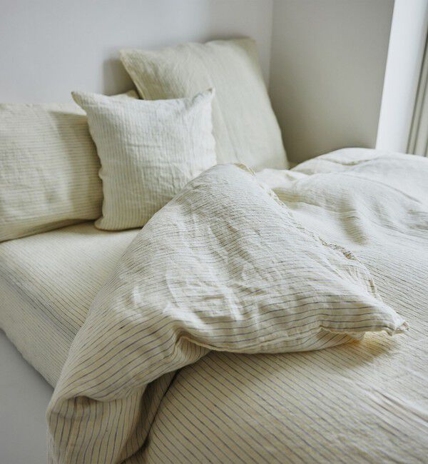 TOMORROWLAND HOME「ストライプリネン フラットシーツ（セミダブル～ダブル）」|その他|