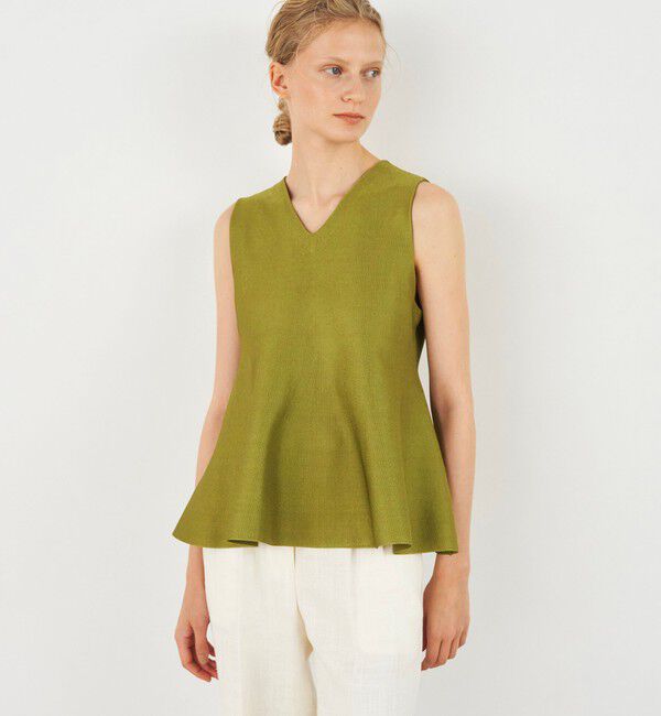 DES PRES「ブライトヤーンミラノリブ ペプラムプルオーバー」|ニット・セーター|