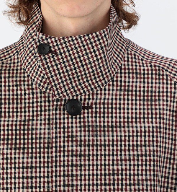 CABaN「ウールギャバジン ガンクラブチェックスタンドカラーコート」|その他|