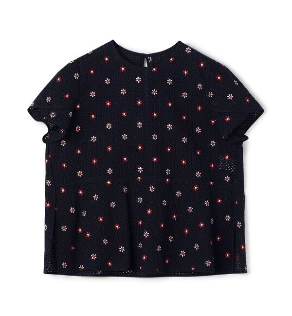 TOMORROWLAND collection「リーシェフラワー ペタルスリーブブラウス」|シャツ・ブラウス|68 ネイビー系