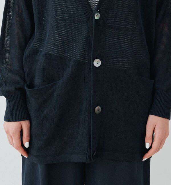 GALERIE VIE「リネンコード Ｖネックカーディガン」|カーディガン|