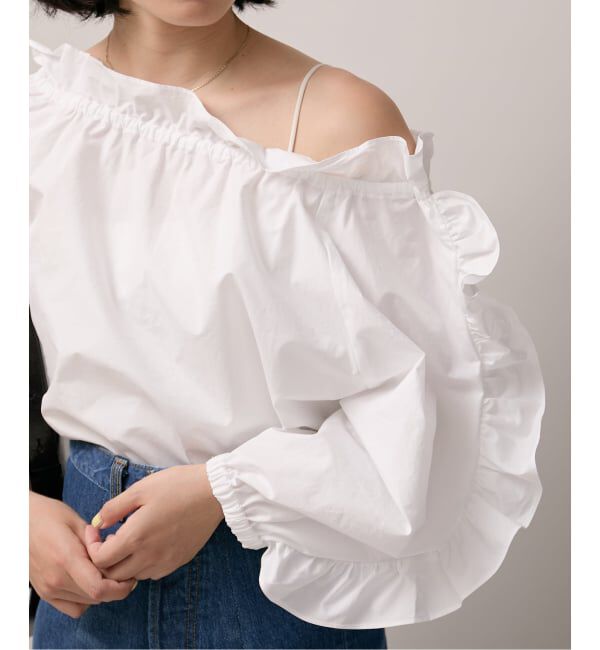  「オフショルダーフリルブラウス」|シャツ・ブラウス|