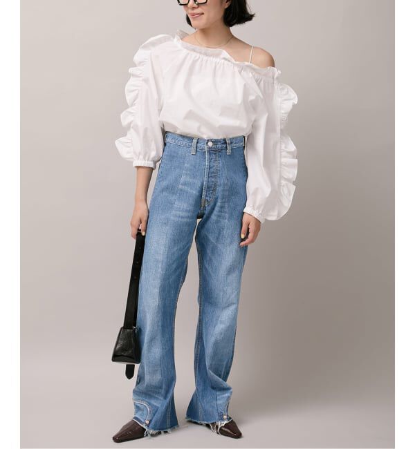  「オフショルダーフリルブラウス」|シャツ・ブラウス|