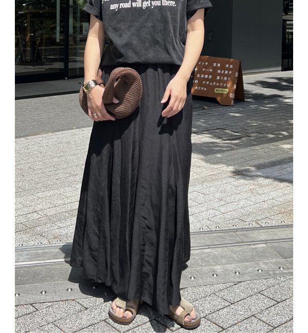 JOURNAL STANDARD「《WEB限定追加2》シアーレーヨンリネンスカート」|スカート|ブラック